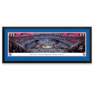 2022 Final Four Framed Panoramic Signed by Kansas Men's Basketball Coach Bill Self