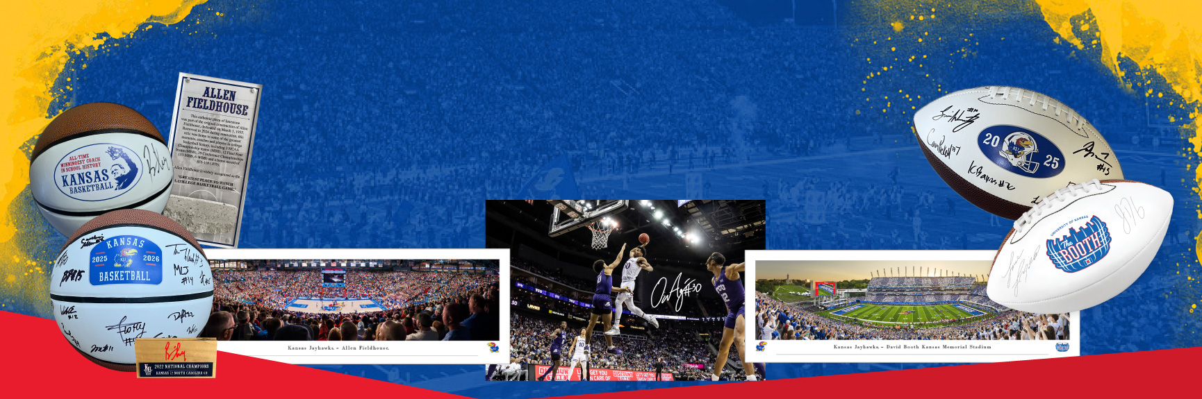 Tapete De Mesa SOAR NCAA Kansas Jayhawks - Protetor De Área De Trabalho 80x30cm