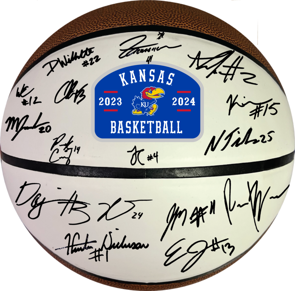 Jayhawk Autographs Buy 20232024 Kansas Jayhawk Men's Team Signed