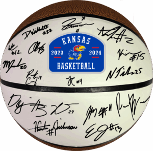 2023-2024 Kansas Jayhawk Men's Team Signed Basketball