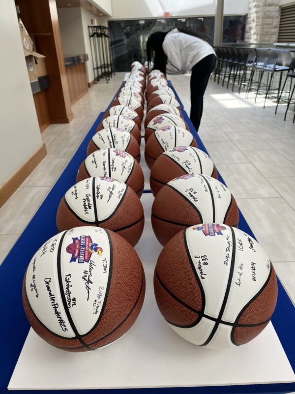 2023-2024 Kansas Jayhawk Women's Team Signed Basketball - Image 4