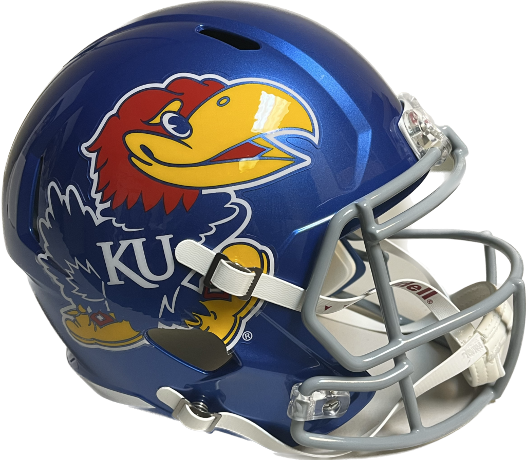 Jayhawk Autographs Buy KU FullSize Replica Football Helmet by Riddell