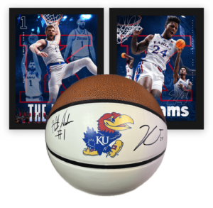 Hunter Dickinson KJ Adams Signed Ball With Posters