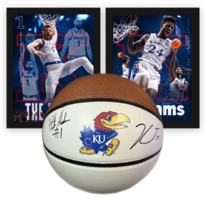 Hunter Dickinson KJ Adams Signed Ball With Posters