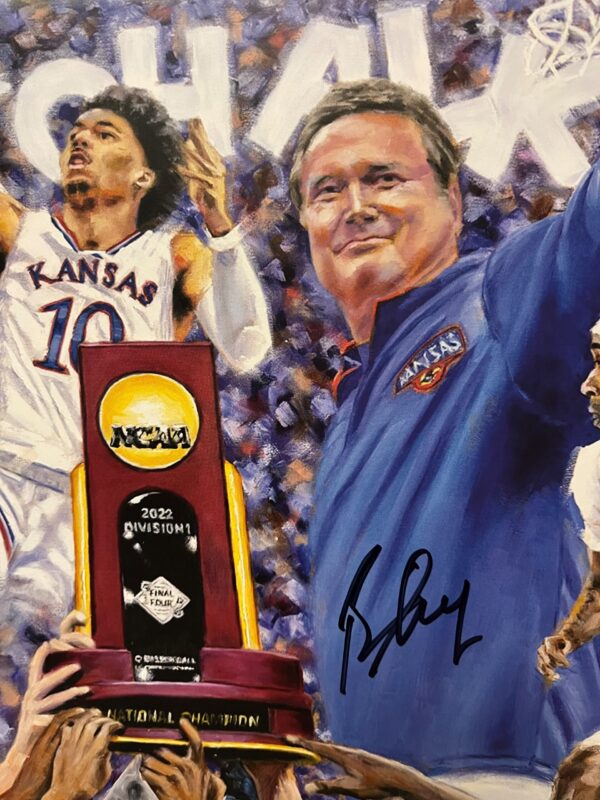 Bill Self Signed National Championship Dynasty Print 18"x24" - Image 2