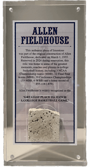 1955 Allen Fieldhouse Limestone Acrylic Desk Stand