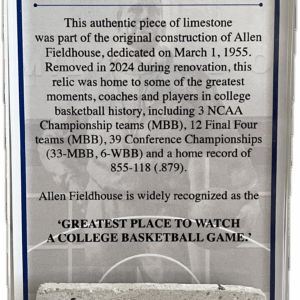 1955 Allen Fieldhouse Limestone Acrylic Desk Stand