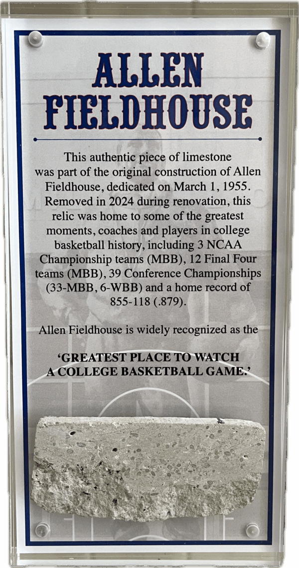1955 Allen Fieldhouse Limestone Acrylic Desk Stand