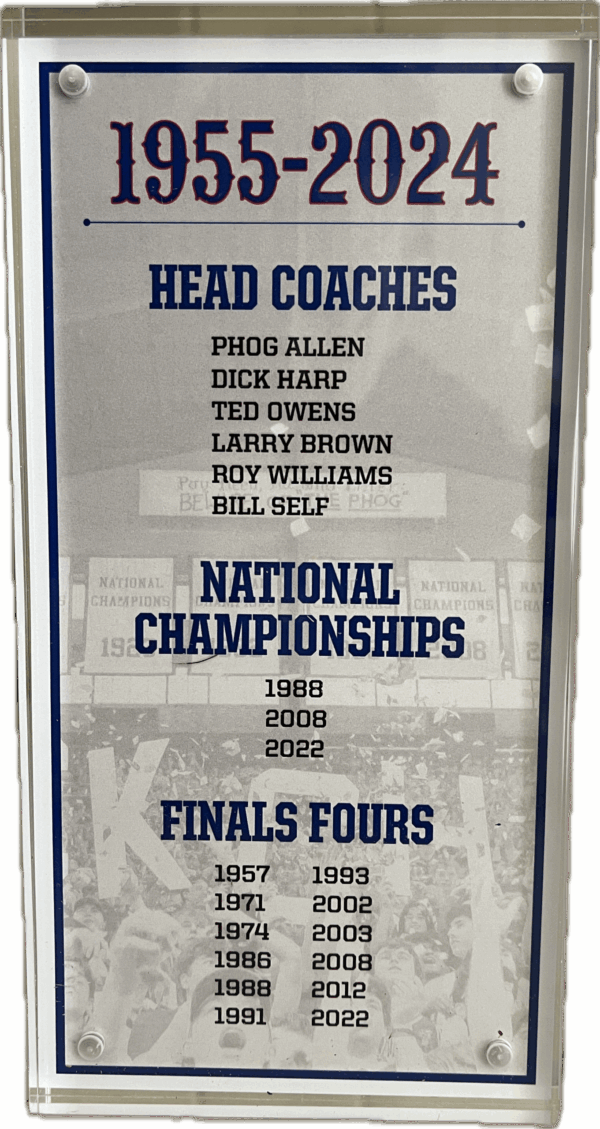 1955 Allen Fieldhouse Limestone Acrylic Desk Stand - Image 2