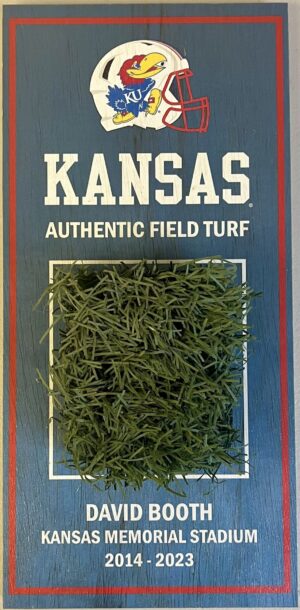 David Booth Kansas Memorial Stadium Wooden Turf Relic