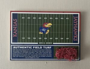 David Booth Kansas Memorial Stadium Authentic Field Turf Wall Mount (16.5" x 11.5")
