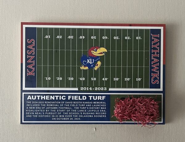 David Booth Kansas Memorial Stadium Authentic Field Turf Wall Mount (16.5" x 11.5")