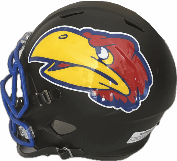Jalon Daniels and Head Coach Lance Leipold signed Full Size Warhawk Helmet - Image 2